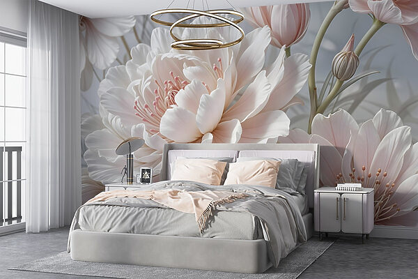 Delicate blooms in soft hues