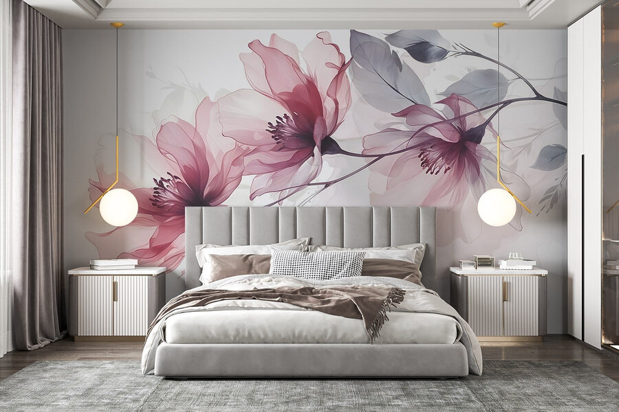 Delicadas flores en tonos suaves