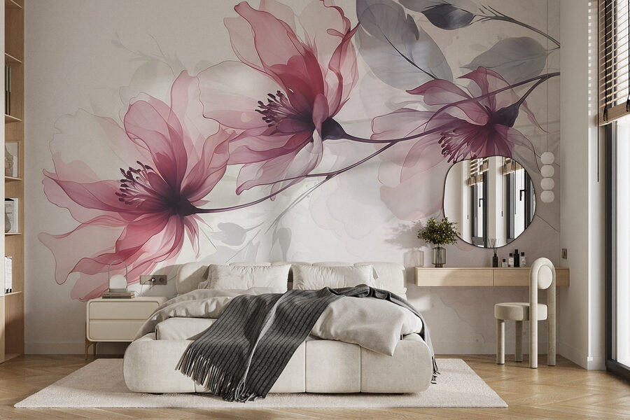 Delicadas flores en tonos suaves