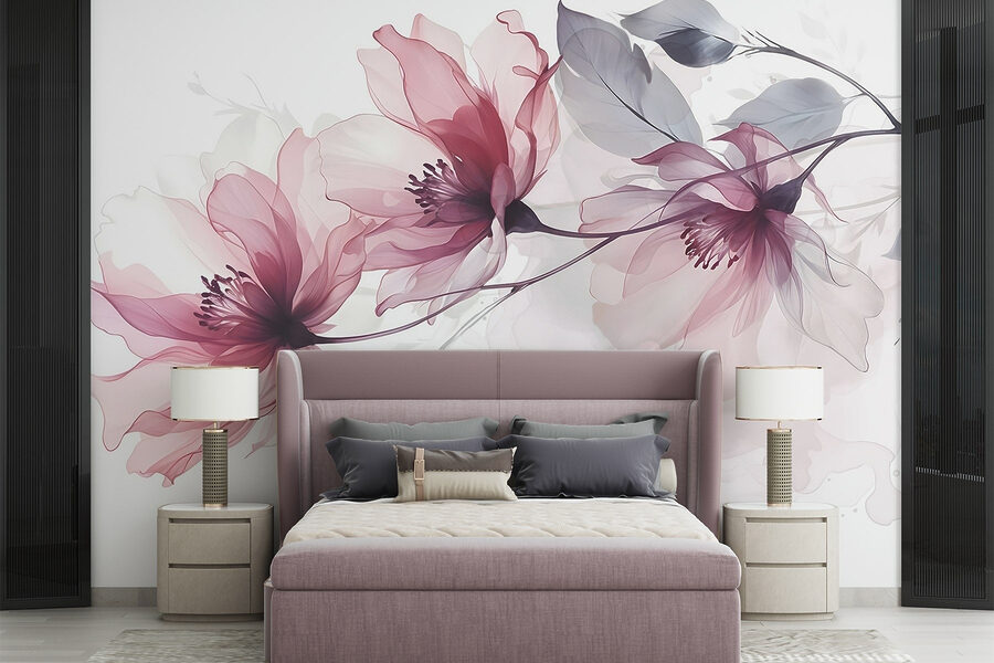 Delicadas flores en tonos suaves