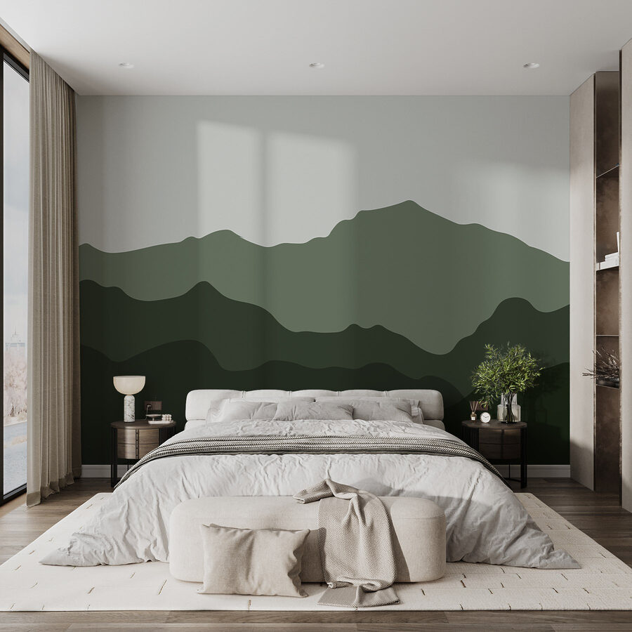 Cordillera con verdes colinas