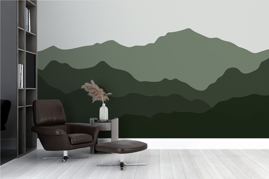 Cordillera con verdes colinas