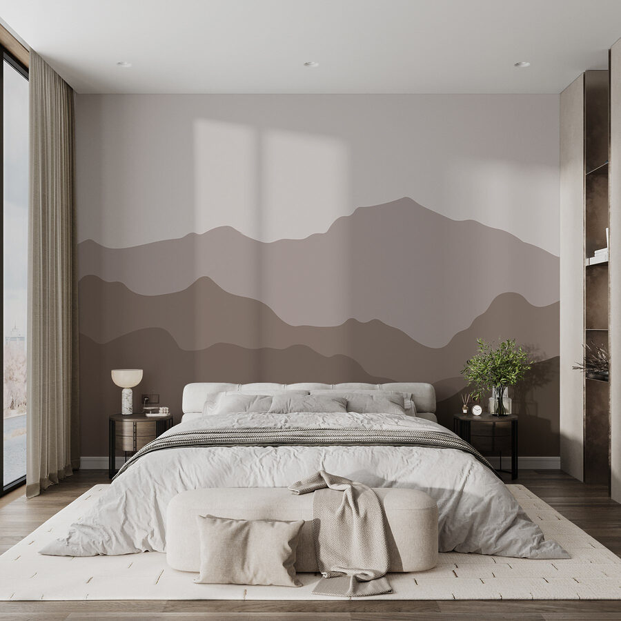 Cordillera con cielo gris