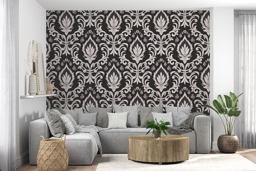 Papel pintado blanco y negro