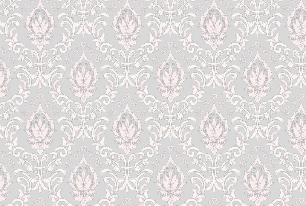 Papel pintado con diseños en rosa y blanco Papel pintado con diseños en rosa y blanco
