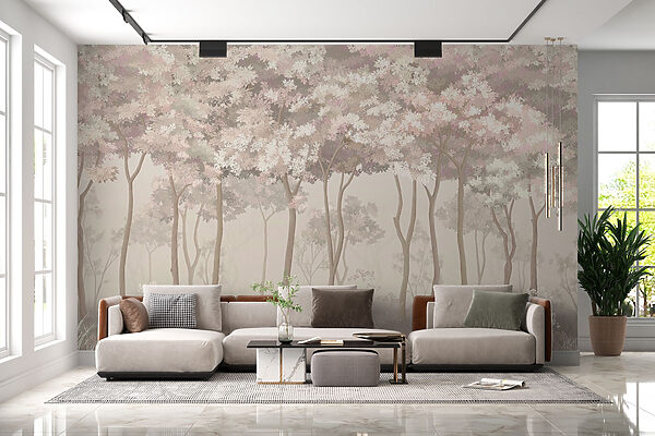 Group of birds in a forest