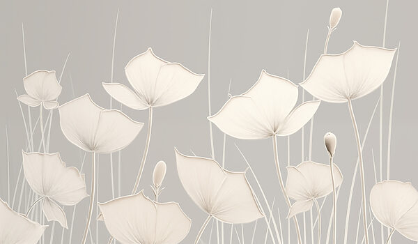 Flores blancas con tallos largos Flores blancas con tallos largos