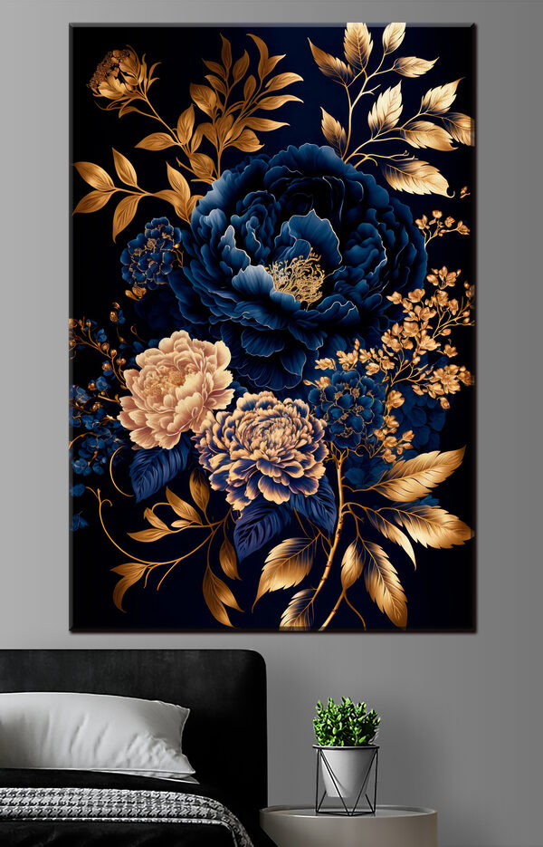 Cuadros Arreglo floral de colores vivos sobre fondo oscuro (SKU: s34448) Cuadros Cuadros Arreglo floral de colores vivos sobre fondo oscuro (SKU: s34448)