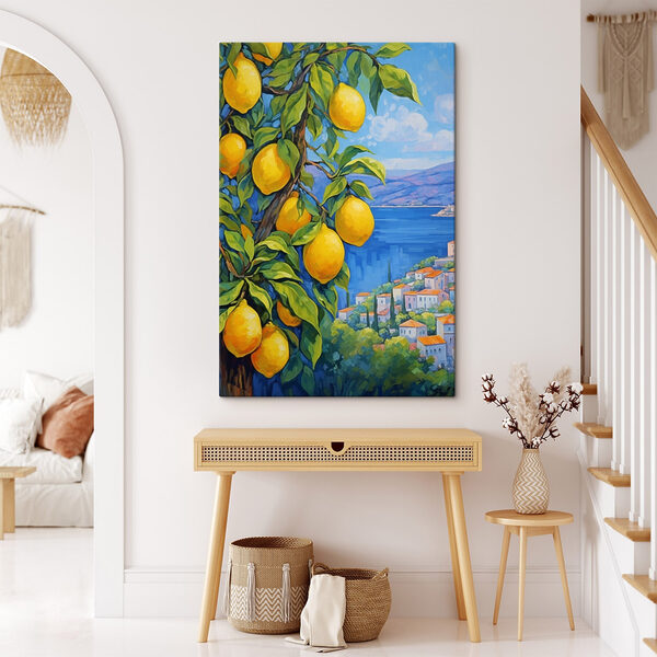 Cuadros Cuadro de un limonero con una ciudad al fondo (SKU: s41667) Cuadros Cuadros Cuadro de un limonero con una ciudad al fondo (SKU: s41667)