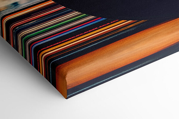 Record on a stack of records Record on a stack of records