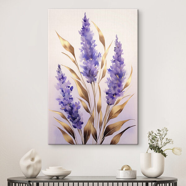Cuadros Cuadros Delicadas flores en suaves tonos lavanda (SKU: s41678)