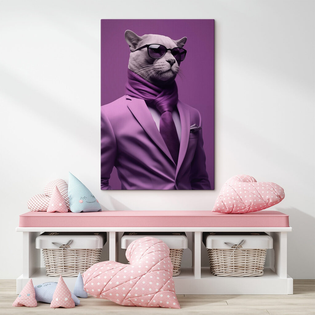 Cat wearing a suit and sunglasses