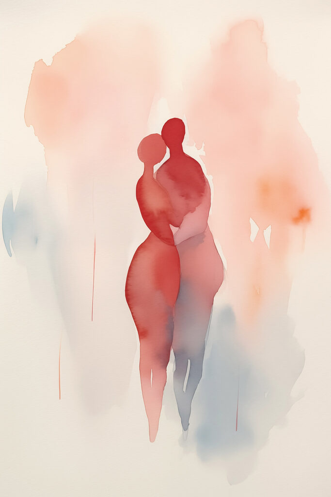 Watercolor of two people Watercolor of two people