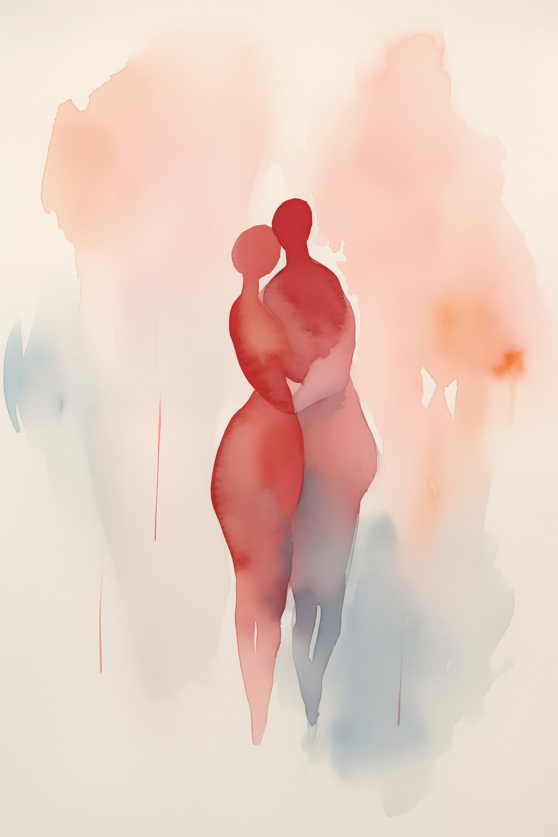 Watercolor of two people Watercolor of two people