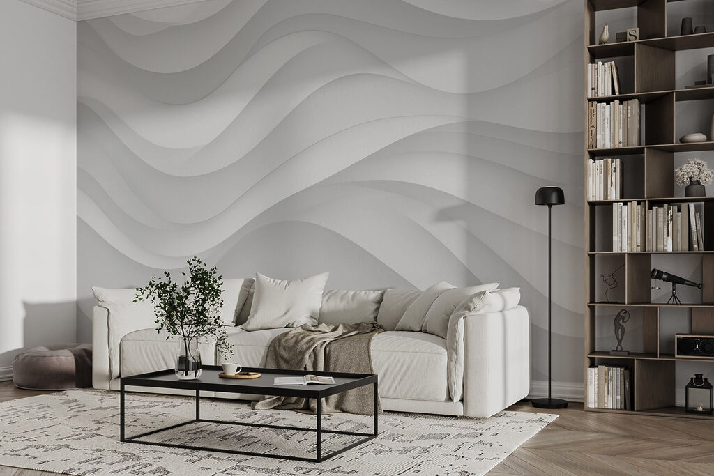 White and grey background