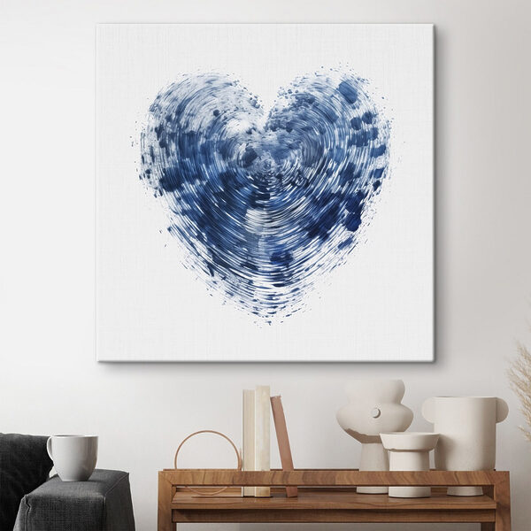 Blue heart with a white background Blue heart with a white background
