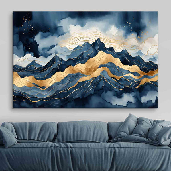 Cuadros Cuadros Majestuosas montañas bajo un cielo nublado (SKU: s35826)