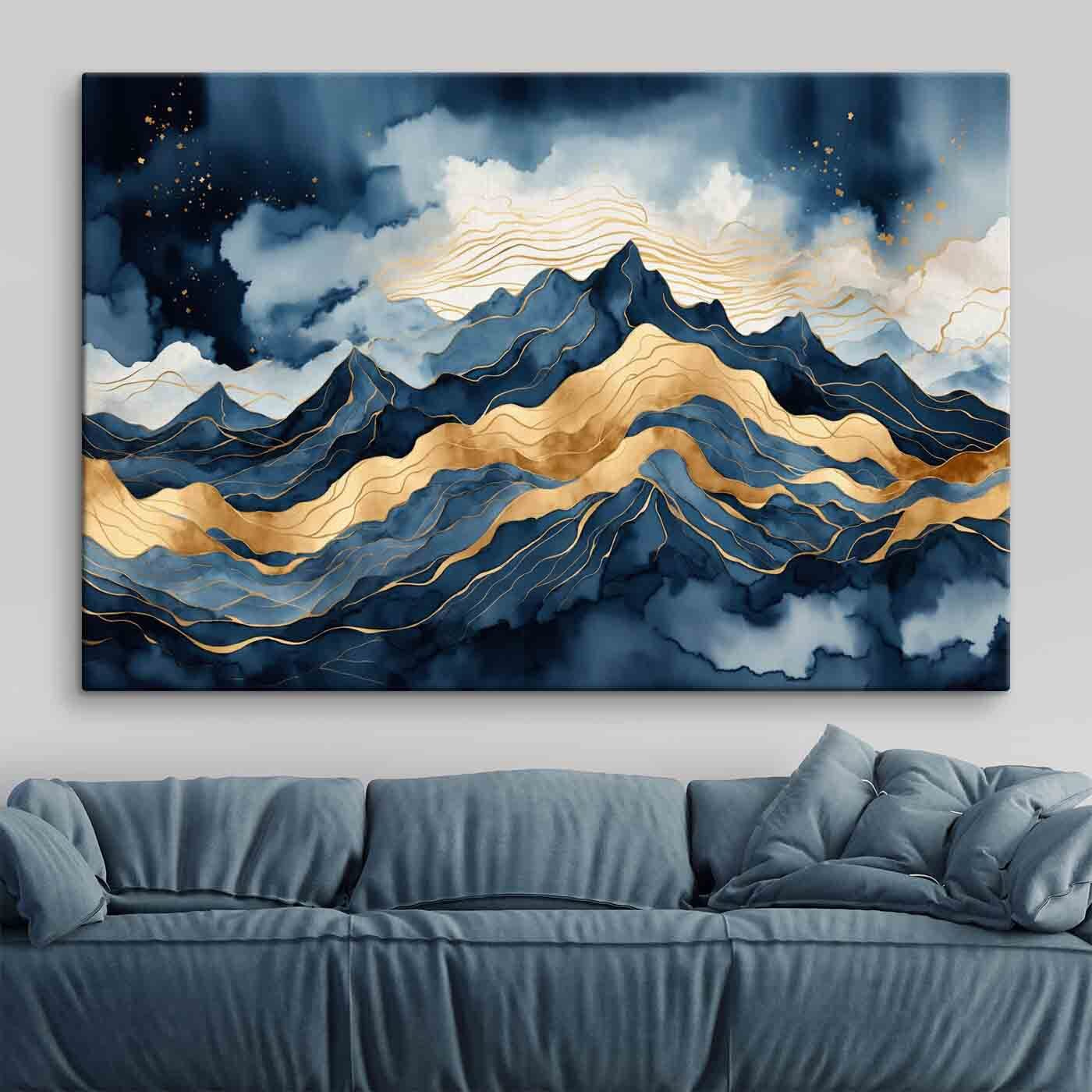 Majestic mountains beneath a cloudy sky