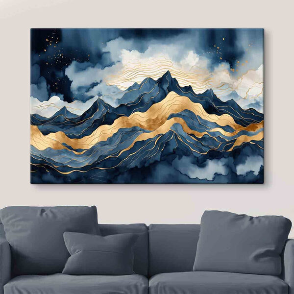 Majestic mountains beneath a cloudy sky