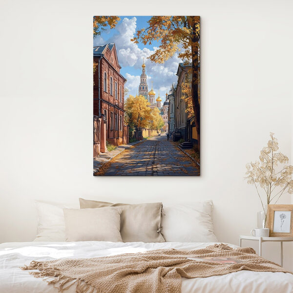 Cuadros Calle con edificios y árboles (SKU: s41752) Cuadros Cuadros Calle con edificios y árboles (SKU: s41752)