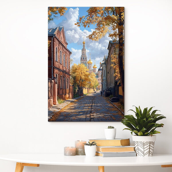 Street with buildings and trees