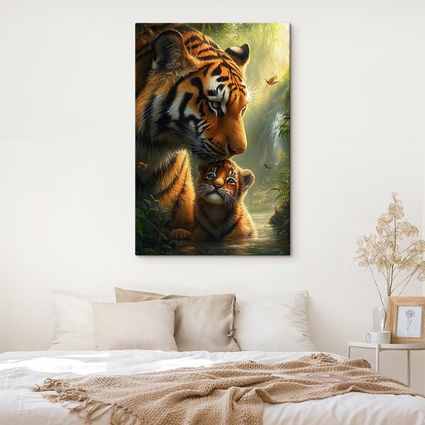 Cuadros Un tigre y su cachorro en la selva (SKU: s41760) Cuadros Cuadros Un tigre y su cachorro en la selva (SKU: s41760)