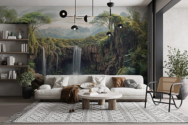 Waterfall in a forest Waterfall in a forest