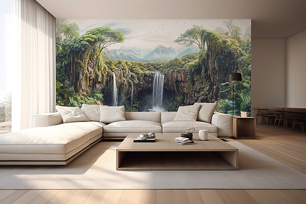 Waterfall in a forest Waterfall in a forest