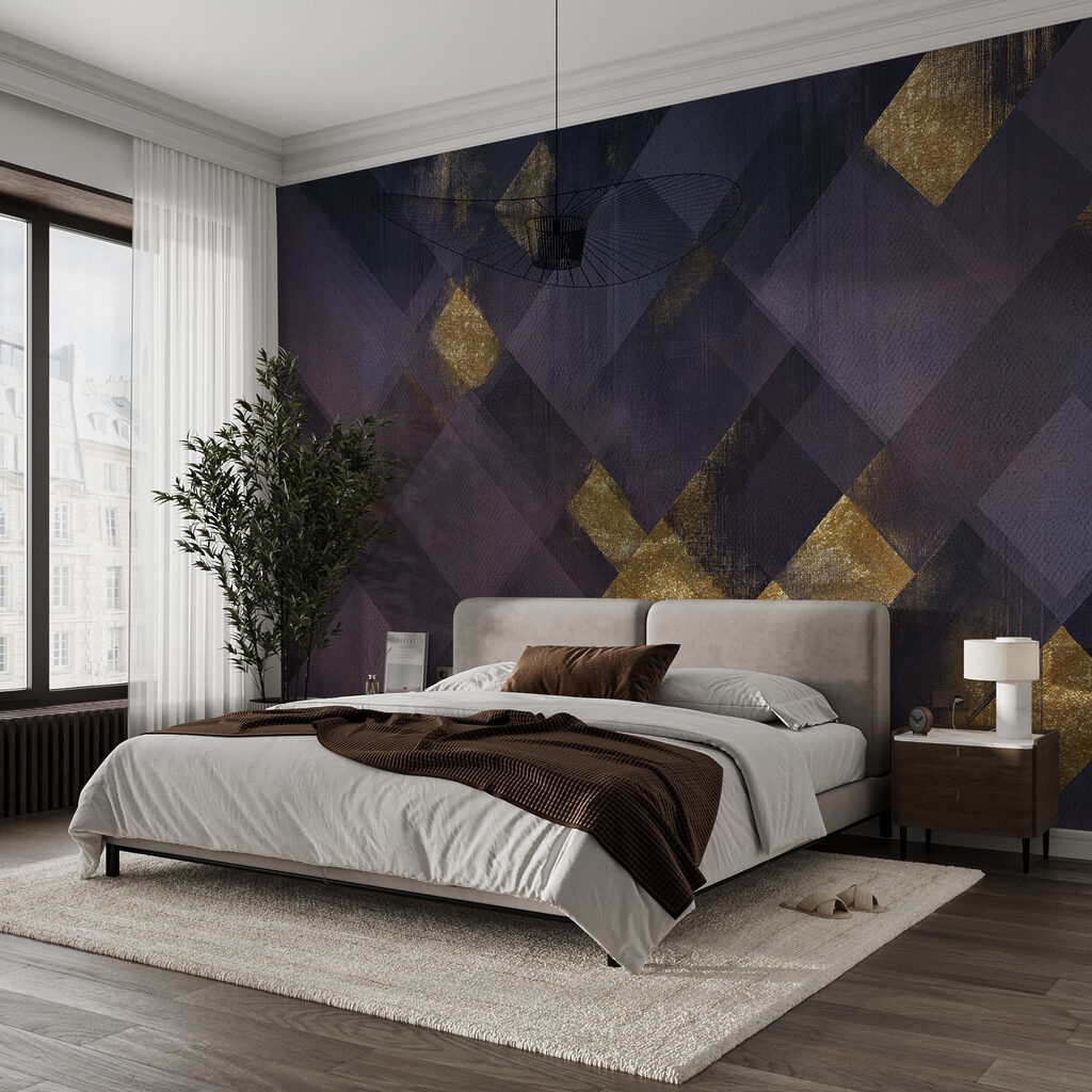 Abstract geometric shapes in dark tones