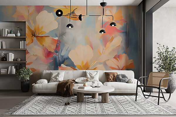 Fotomurales Fotomurales Pintura de flores (SKU: w02327)