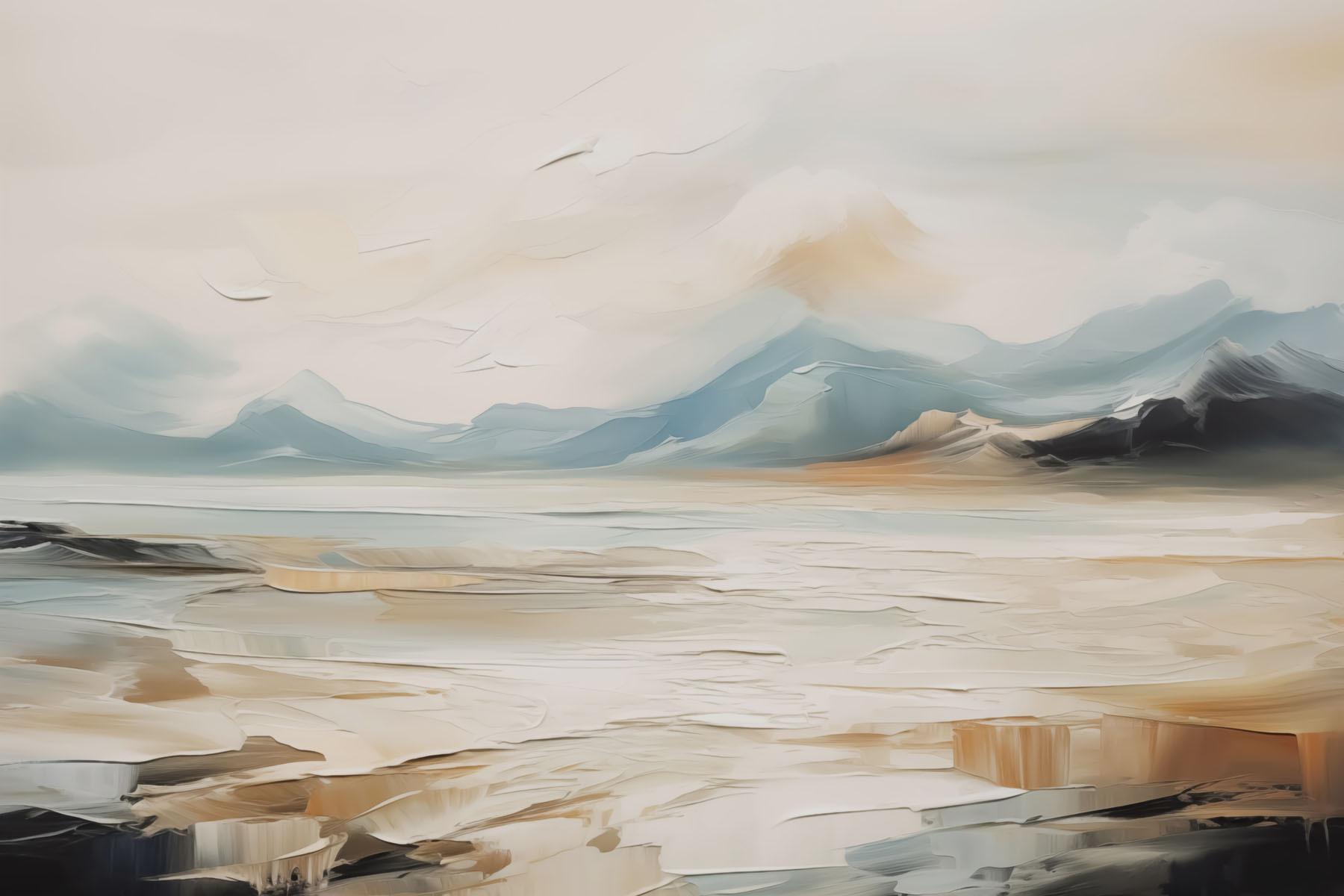 Painting of a desert landscape