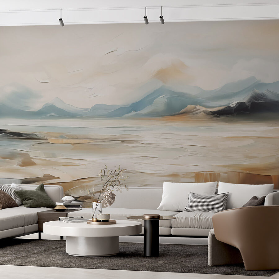 Pintura de un paisaje desértico