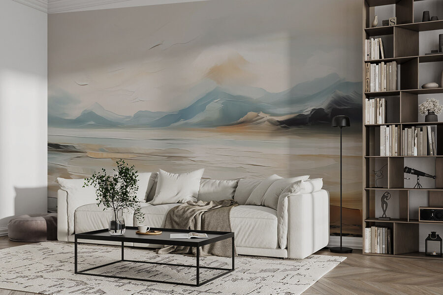 Pintura de un paisaje desértico