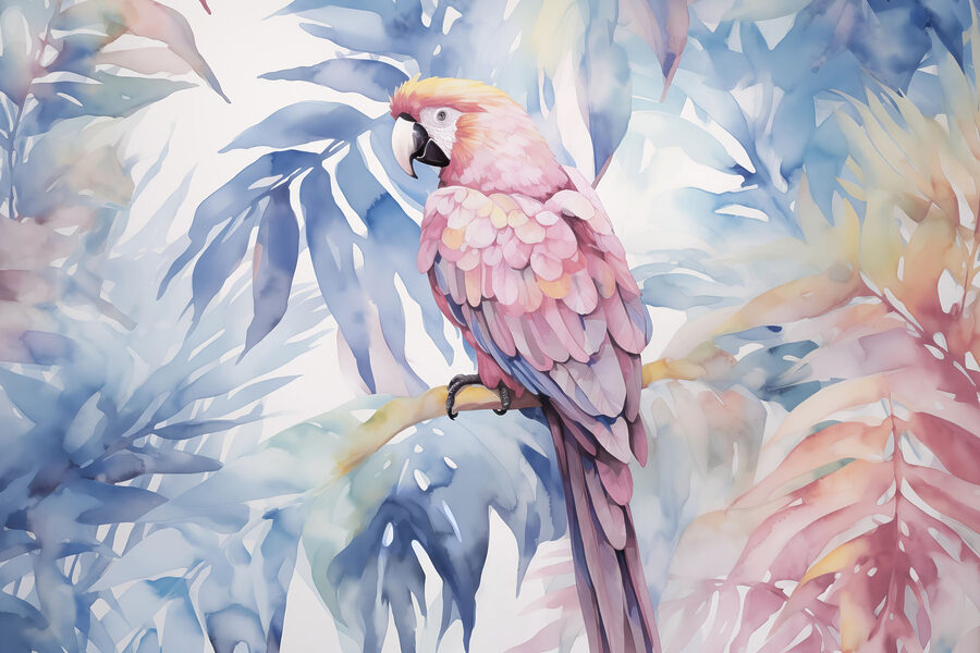 Pájaro colorido en una rama
