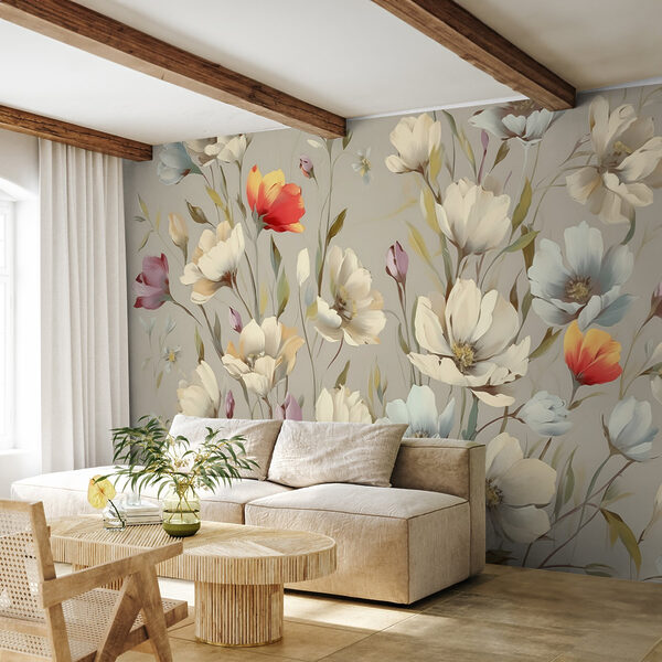Flores vibrantes en suaves tonos pastel Flores vibrantes en suaves tonos pastel