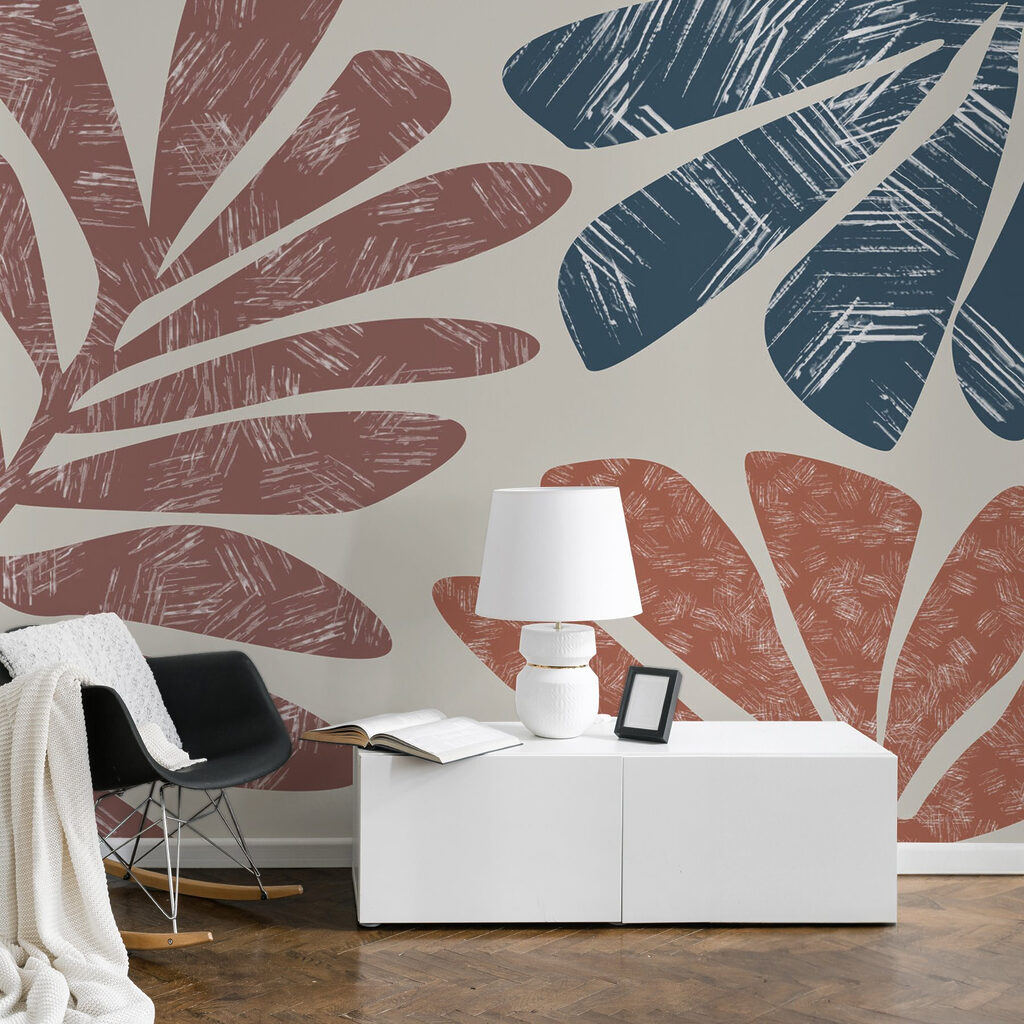 Bold leaves in warm hues