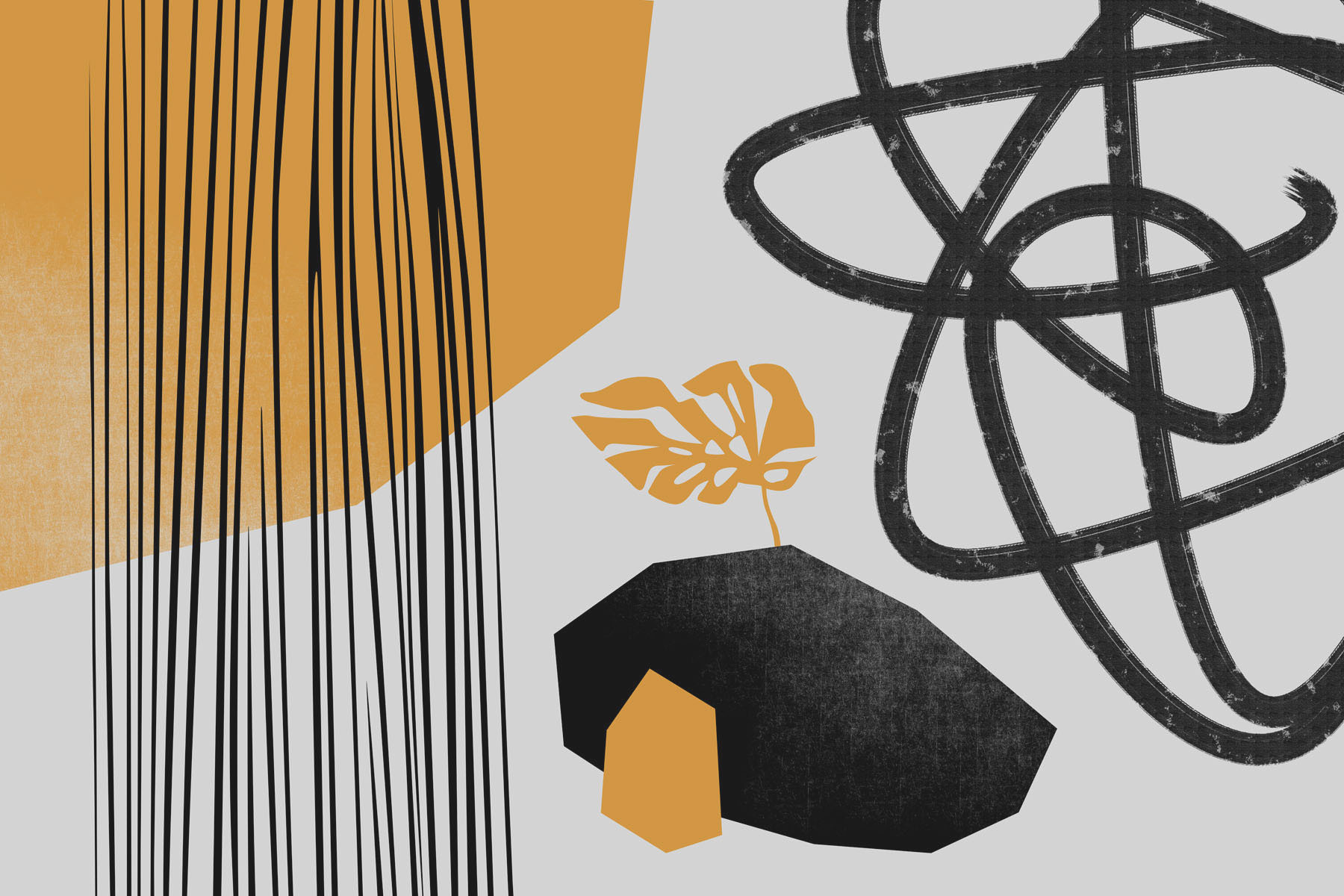 Black and yellow art Black and yellow art