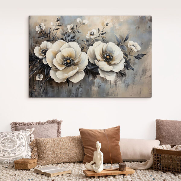 Painting of white flowers