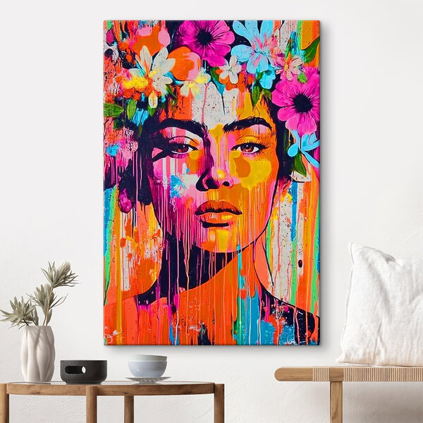 Cuadros Cuadro de una mujer con flores en la cabeza (SKU: s41812) Cuadros Cuadros Cuadro de una mujer con flores en la cabeza (SKU: s41812)