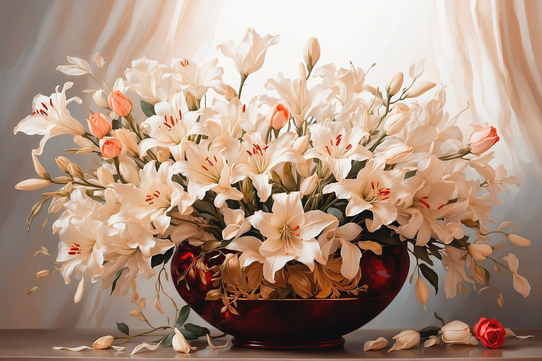 Vase of white flowers Vase of white flowers