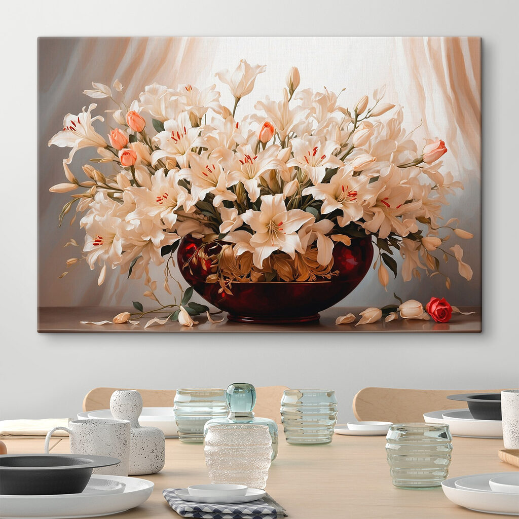 Vase of white flowers Vase of white flowers