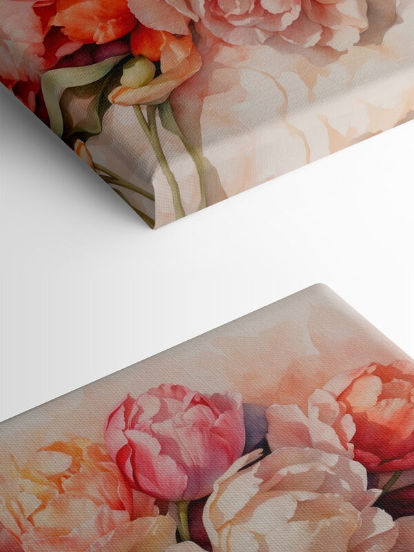 Group of flowers on a white surface