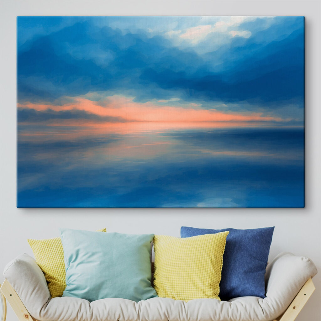 Blue and orange sky with clouds Blue and orange sky with clouds