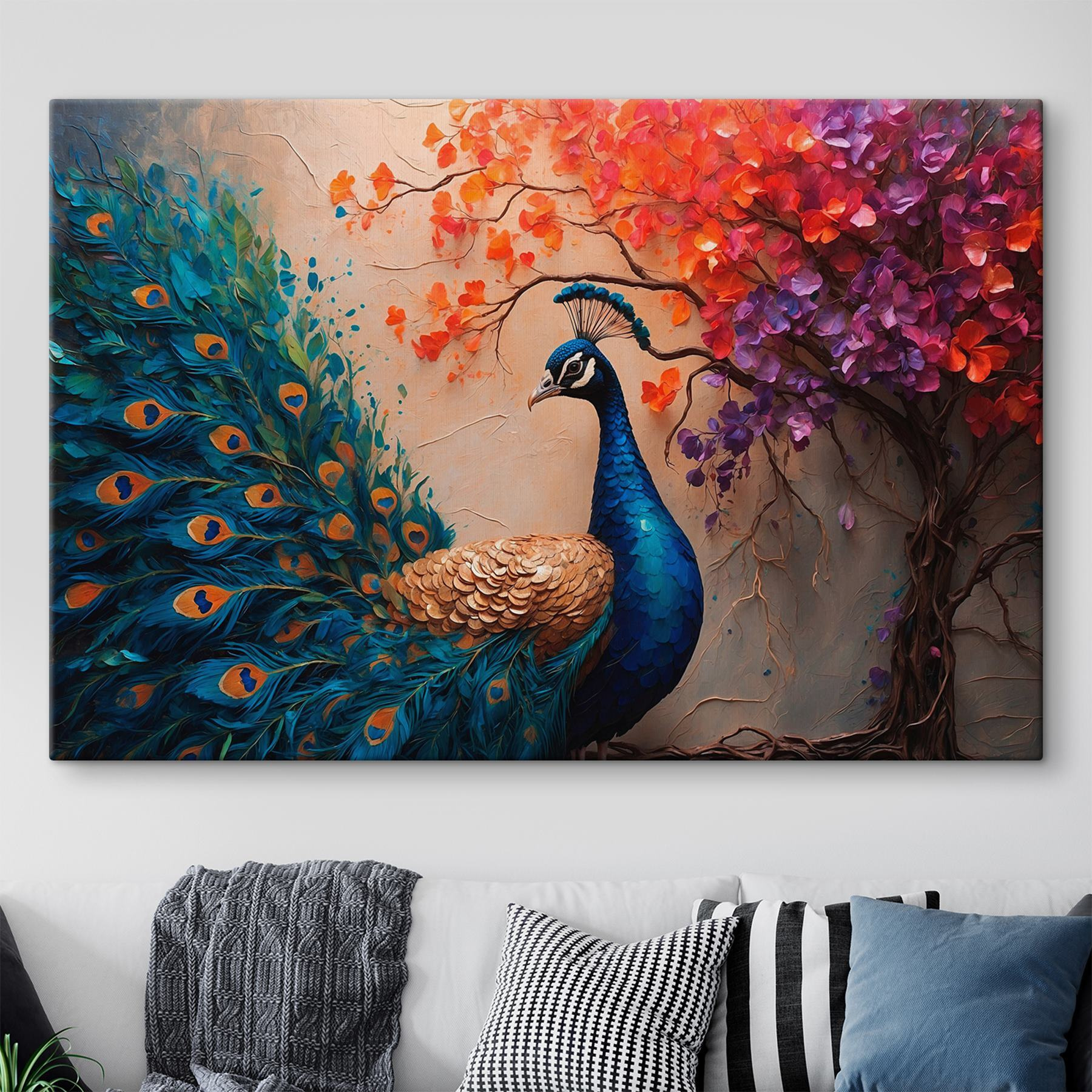 Painting of a peacock Painting of a peacock