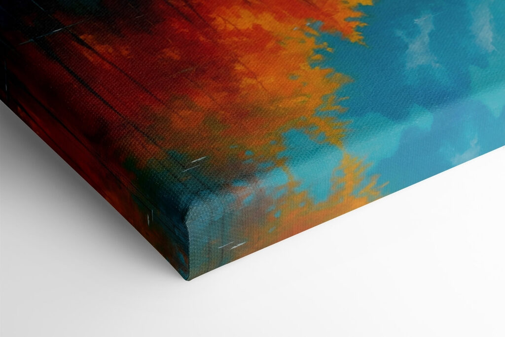 Painting of a mountain and trees Painting of a mountain and trees