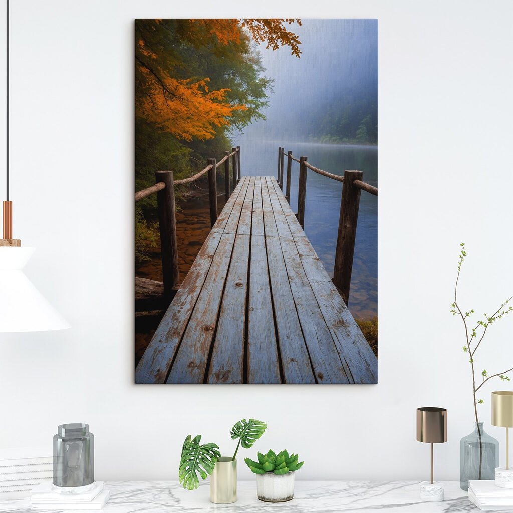 Wooden dock over a body of water Wooden dock over a body of water