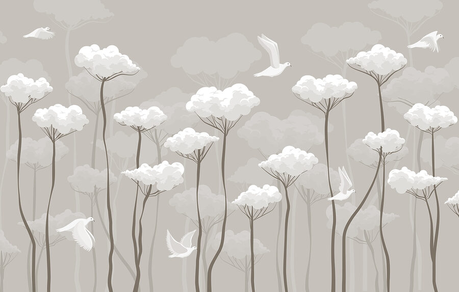 Pájaros volando en el cielo
