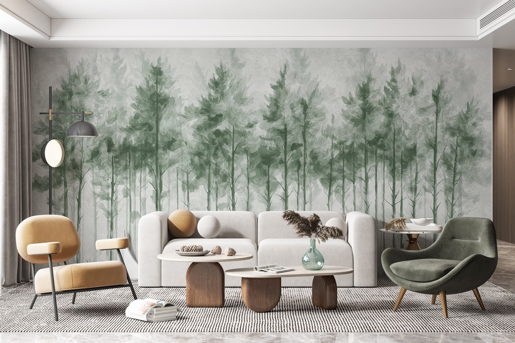 Group of trees in a forest