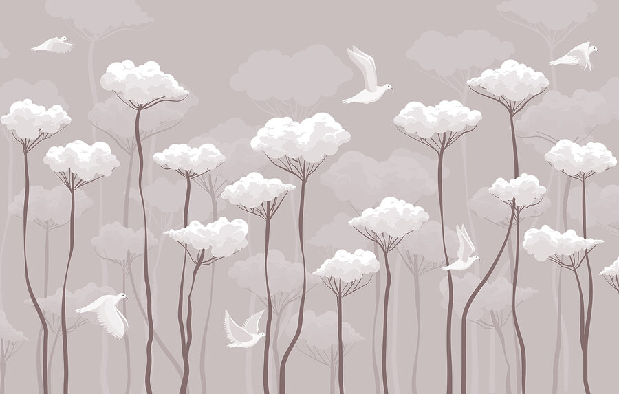 Pájaros volando en el cielo