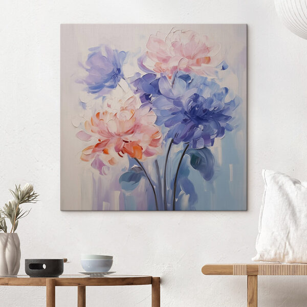 Pintura de flores sobre una superficie blanca Cuadros Pintura de flores sobre una superficie blanca